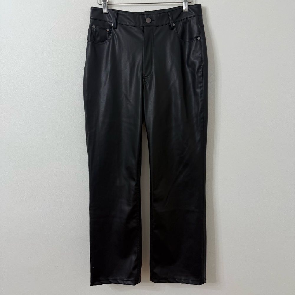 {8} Zara Black Leather-Style Trousers